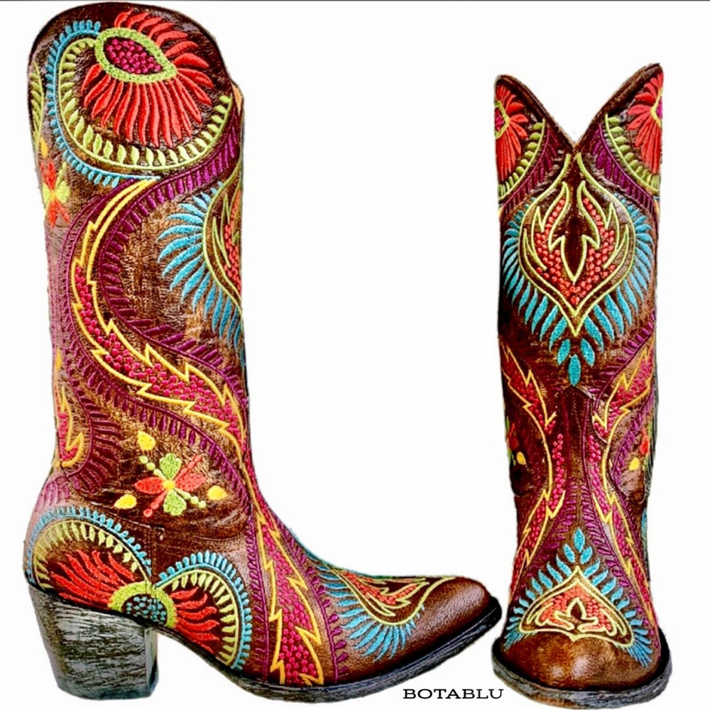 OLD GRINGO The Tiegan Brass Brown Cowgirl Cowboy Western Boots Size 8.5
